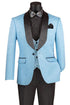 Mens 80s Prom Suit Perfect Outfit - Men's Slim Fit Vested Paisley Wedding Light Blue Tuxedo
